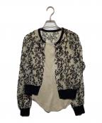 CLANE×MINAMI TANAKAクラネ×ミナミ タナカ）の古着「FLORETS OPAL CARDIGAN」｜ベージュ×ブラック