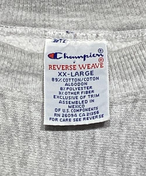 Champion REVERSE WEAVE（チャンピオン リバース ウィーブ）Champion REVERSE WEAVE (チャンピオン リバース ウィーブ) 90ｓカレッジスウェット グレー サイズ:XXLの古着・服飾アイテム