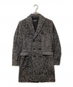 DSQUARED2ディースクエアード）の古着「ダブルチェスターコート」｜グレー×ブラック