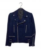 JOHN LAWRENCE SULLIVANジョン ローレンス サリバン）の古着「コットン ダブルライダースジャケット」｜ネイビー