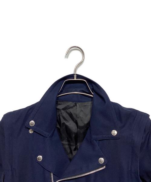 JOHN LAWRENCE SULLIVAN（ジョン ローレンス サリバン）JOHN LAWRENCE SULLIVAN (ジョン ローレンス サリバン) コットン ダブルライダースジャケット ネイビー サイズ:34の古着・服飾アイテム
