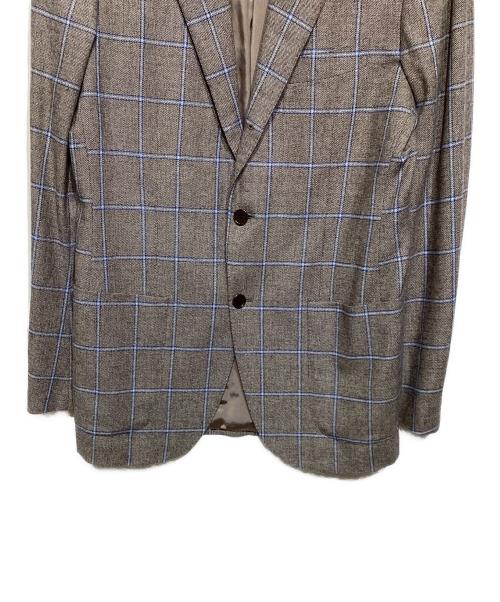 BEAMS F（ビームスエフ）BEAMS F (ビームスエフ) 段返り3B ウールカシミヤテーラードジャケット ベージュ サイズ:97の古着・服飾アイテム