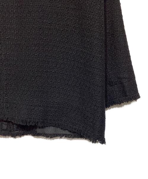 SHIPS any（シップスエニィ）SHIPS any (シップスエニィ) ツイード ノーカラー オーバー ジャケット ブラック サイズ:Ｆの古着・服飾アイテム