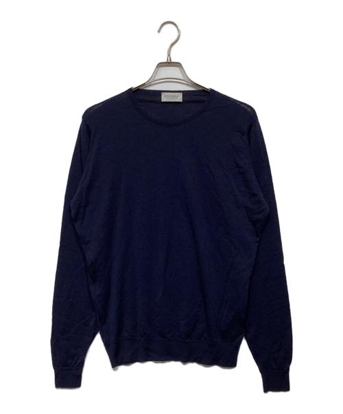 JOHN SMEDLEY（ジョンスメドレー）JOHN SMEDLEY (ジョンスメドレー) クルーネックニット ネイビー サイズ:XLの古着・服飾アイテム