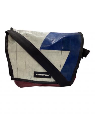 FREITAG メッセンジャーバッグ ホワイト/ブルー　F13 TOPCAT 中古・古着通販】FREITAG (フライターグ) F13 TOP CAT ショルダー