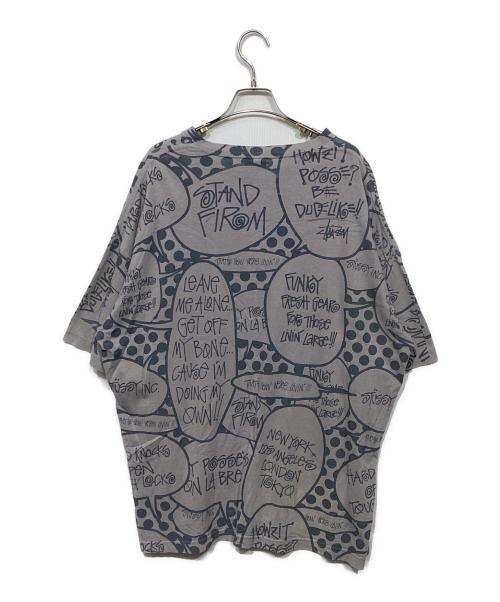 stussy（ステューシー）stussy (ステューシー) 吹き出しプリントTシャツ グレー サイズ:XXLの古着・服飾アイテム