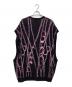LAD MUSICIAN (ラッドミュージシャン) HIGH GAUGE WJQ KNIT CHAIN VEST　2120-003 ブラック×ピンク サイズ:44：7000円