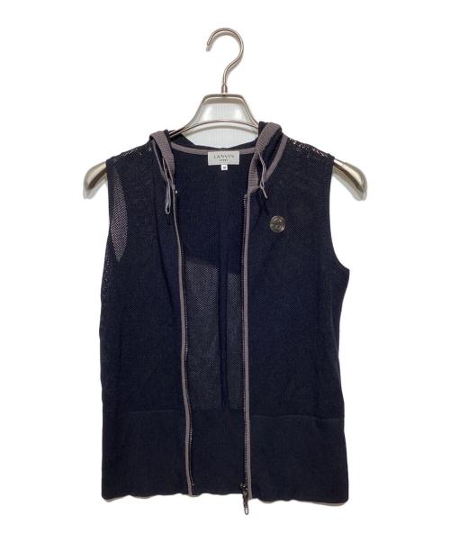 LANVIN SPORT（ランバン スポーツ）LANVIN SPORT (ランバン スポーツ) メッシュニットベスト ブラック サイズ:38の古着・服飾アイテム