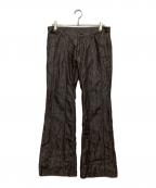 HaaTハート）の古着「シワ加工フレアパンツ　」｜ブラウン