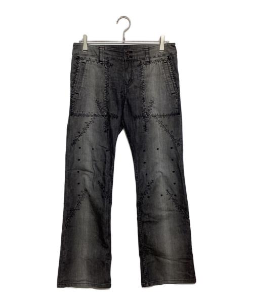 HaaT（ハート）HaaT (ハート イッセイ ミヤケ) ステッチデニムパンツ グレー サイズ:3の古着・服飾アイテム