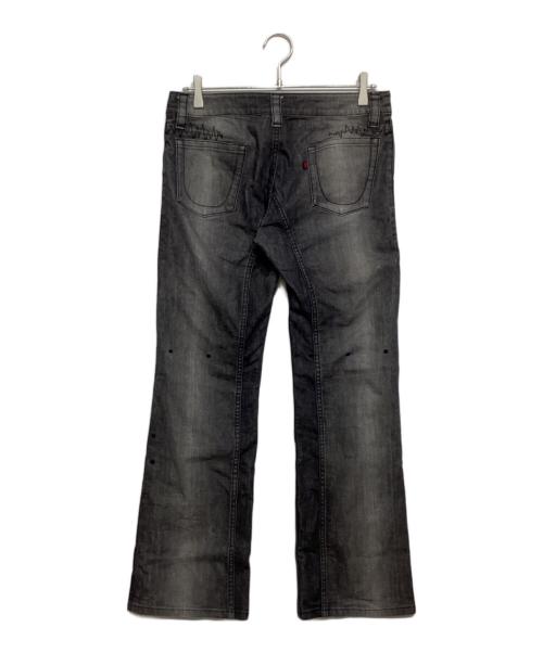 HaaT（ハート）HaaT (ハート イッセイ ミヤケ) ステッチデニムパンツ グレー サイズ:3の古着・服飾アイテム