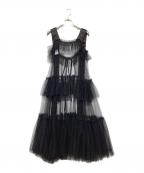 J1U by LA BELLE ETUDE+ジユウ バイ ラベルエチュード）の古着「シースルーボリュームチュールデザインジレ」｜ブラック