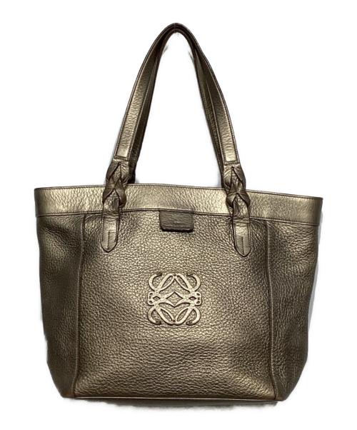LOEWE（ロエベ）LOEWE (ロエベ) アナグラム フスタ ハンドバッグ ゴールドの古着・服飾アイテム