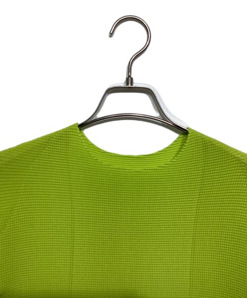 T ISSEY MIYAKE（ティー イッセイミヤケ）T ISSEY MIYAKE (ティー イッセイミヤケ) ワッフルクルーネックTシャツ　PP01FK914 ライム サイズ:3の古着・服飾アイテム