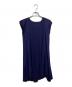 PLEATS PLEASE（プリーツプリーズ）の古着「変形ノースリーブワンピース」｜ネイビー