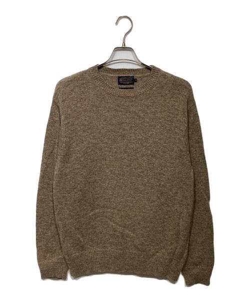 PENDLETON（ペンドルトン）PENDLETON (ペンドルトン) シェットランドクルー  ブラウン サイズ:Mの古着・服飾アイテム