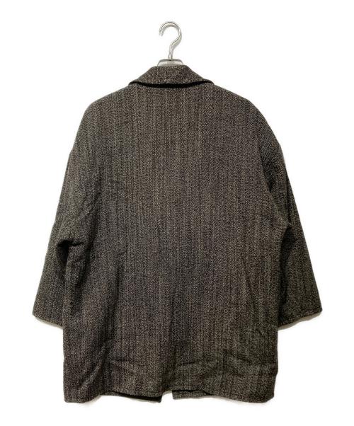 DES PRES（デ プレ）DES PRES (デ プレ) ウールスラブミックス ワイドカラーショートコート グレー サイズ:36の古着・服飾アイテム