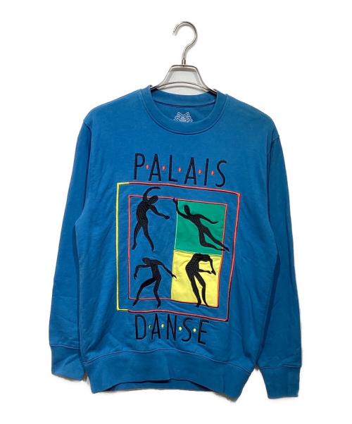 PALACE（パレス）PALACE (パレス) 刺繍クルーネックスウェット ブルー サイズ:Sの古着・服飾アイテム