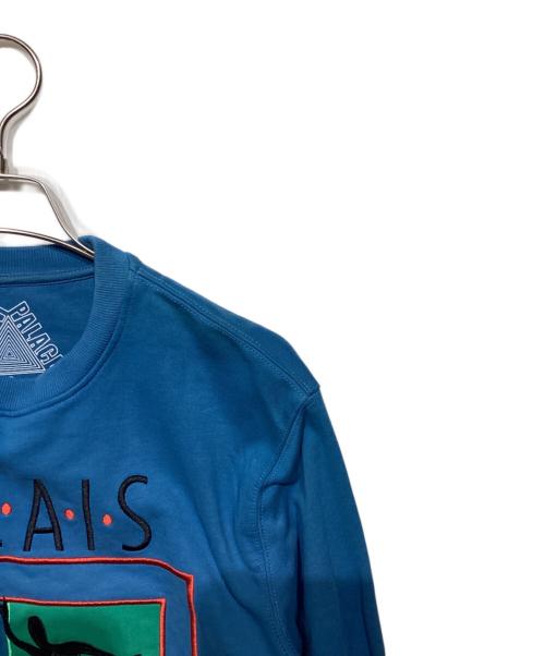 PALACE（パレス）PALACE (パレス) 刺繍クルーネックスウェット ブルー サイズ:Sの古着・服飾アイテム