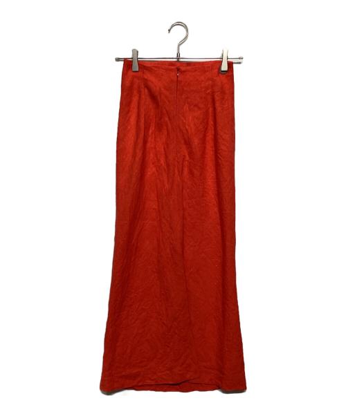 AURALEE（オーラリー）AURALEE (オーラリー) LINEN SILK TWEED SKIRT レッドの古着・服飾アイテム