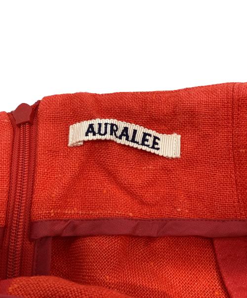 AURALEE（オーラリー）AURALEE (オーラリー) LINEN SILK TWEED SKIRT レッドの古着・服飾アイテム