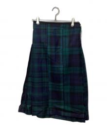 LE KILT（ルキルト）の古着「チェックスカート　72-27-0251-620」｜グリーン