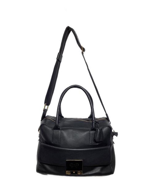 ANYA HINDMARCH（アニヤ・ハインドマーチ）ANYA HINDMARCH (アニヤハインドマーチ) 2WAYバッグ ブラックの古着・服飾アイテム