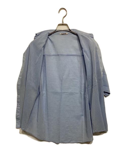 AURALEE（オーラリー）AURALEE (オーラリー) HARD TWIST FINK ORGANDY HALF SLEEVED SHIRT ブルー サイズ:4の古着・服飾アイテム