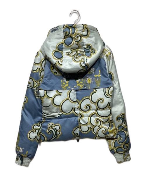 Emilio Pucci（エミリオ プッチ）Emilio Pucci (エミリオ プッチ) 総柄ダウンジャケット　66YC01 スカイブルー サイズ:36の古着・服飾アイテム