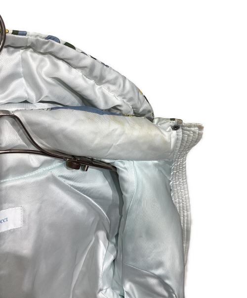 Emilio Pucci（エミリオ プッチ）Emilio Pucci (エミリオ プッチ) 総柄ダウンジャケット　66YC01 スカイブルー サイズ:36の古着・服飾アイテム