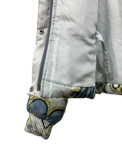 Emilio Pucci（エミリオ プッチ）Emilio Pucci (エミリオ プッチ) 総柄ダウンジャケット　66YC01 スカイブルー サイズ:36の古着・服飾アイテム