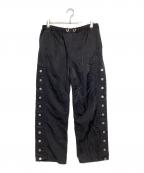 BREATHブレス）の古着「NEWRICH SIDE BOTTUN PANTS / NYLON　BR25SS-P1004」｜ブラック