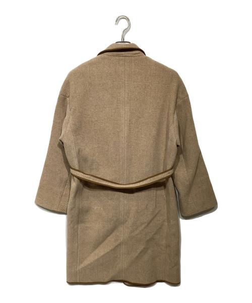 45rpm（45アールピーエム）45rpm (45アールピーエム) パイルカットのヘリンボンコート ベージュ サイズ:3の古着・服飾アイテム