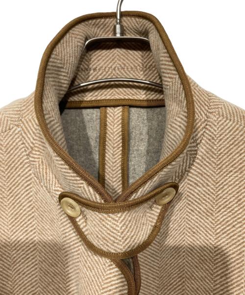 45rpm（45アールピーエム）45rpm (45アールピーエム) パイルカットのヘリンボンコート ベージュ サイズ:3の古着・服飾アイテム