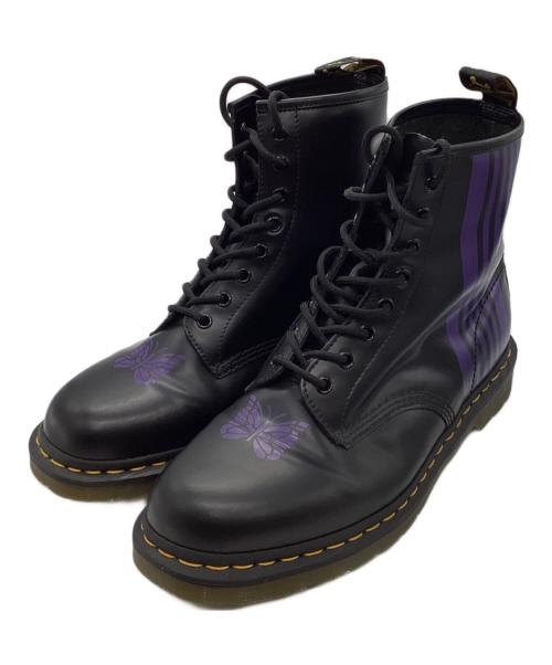 Dr.Martens（ドクターマーチン）Dr.Martens (ドクターマーチン) Needles (ニードルズ) 8 HOLES STRIPE BOOTS　26258011 ブラック サイズ:UK10の古着・服飾アイテム