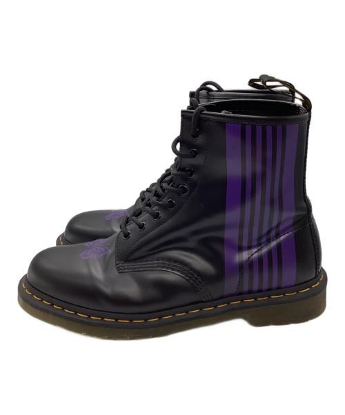 Dr.Martens（ドクターマーチン）Dr.Martens (ドクターマーチン) Needles (ニードルズ) 8 HOLES STRIPE BOOTS　26258011 ブラック サイズ:UK10の古着・服飾アイテム