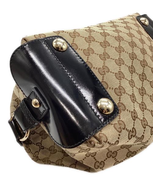 GUCCI（グッチ）GUCCI (グッチ) GGキャンバスミニボストンバッグ　203526 ベージュ×ブラックの古着・服飾アイテム