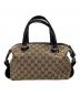 GUCCI（グッチ）の古着「GGキャンバスミニボストンバッグ　203526」｜ベージュ×ブラック