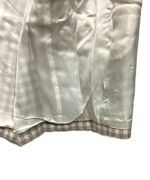 Yves Saint Laurent（イヴサンローラン）Yves Saint Laurent (イヴサンローラン) 千鳥格子バルマカンコート グレー×ホワイト サイズ:36の古着・服飾アイテム