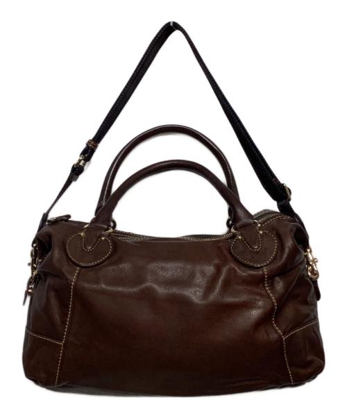 russet（ラシット）russet (ラシット) 2WAYレザーボストンバッグ　FL-T02-006 ブラウンの古着・服飾アイテム