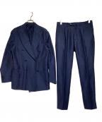 De Petrilloデペトリロ）の古着「リネン混ダブルブレスト セットアップスーツ」｜ネイビー