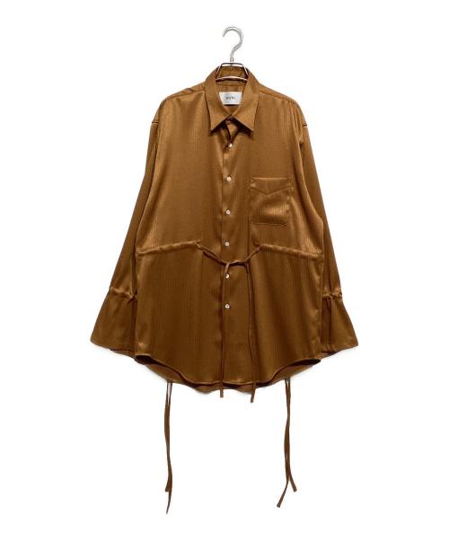 seyto（セイト）seyto (セイト) Drawstring oversized shirt　SEGRG0923001 ブラウン サイズ:2の古着・服飾アイテム