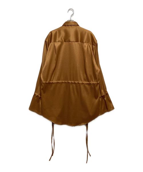 seyto（セイト）seyto (セイト) Drawstring oversized shirt　SEGRG0923001 ブラウン サイズ:2の古着・服飾アイテム