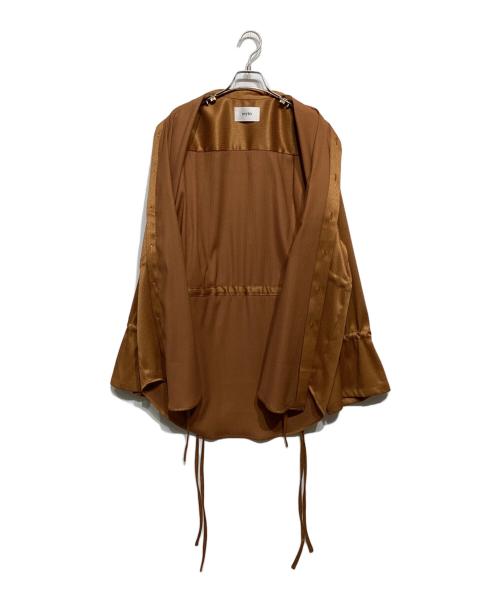 seyto（セイト）seyto (セイト) Drawstring oversized shirt　SEGRG0923001 ブラウン サイズ:2の古着・服飾アイテム