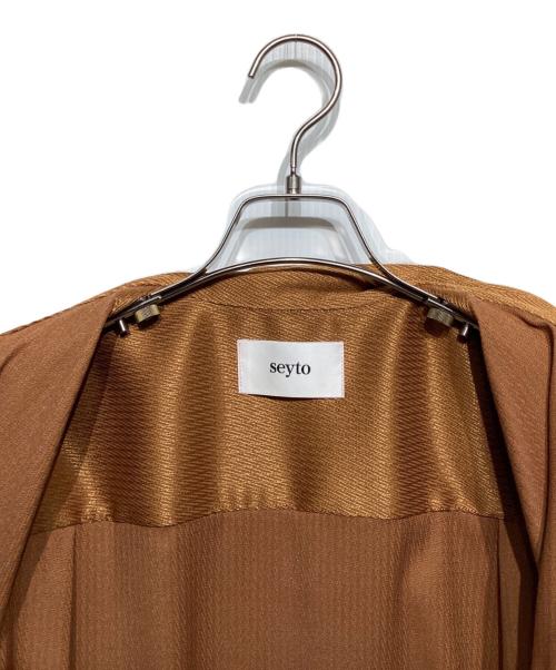 seyto（セイト）seyto (セイト) Drawstring oversized shirt　SEGRG0923001 ブラウン サイズ:2の古着・服飾アイテム