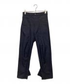 KOZABUROコウザブロウ）の古着「HOPSACK 3D SHAPED TROUSERS」｜ブラック