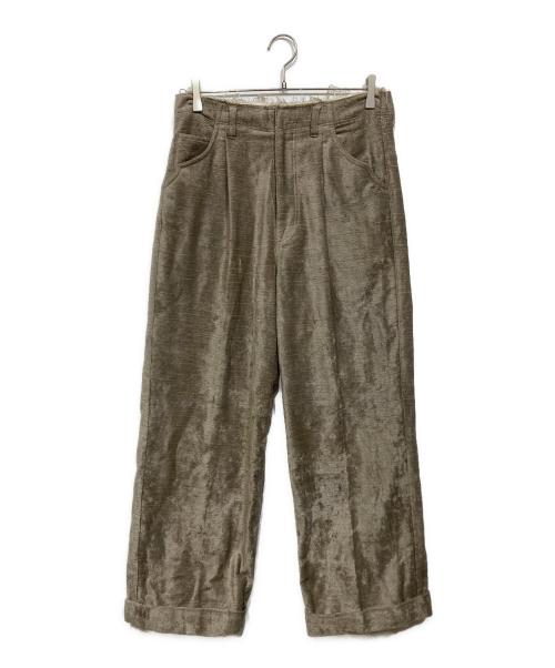 BED J.W. FORD（ベッドフォード）BED J.W. FORD (ベッドフォード) Velour Fabric Wide Pants ブラウンの古着・服飾アイテム