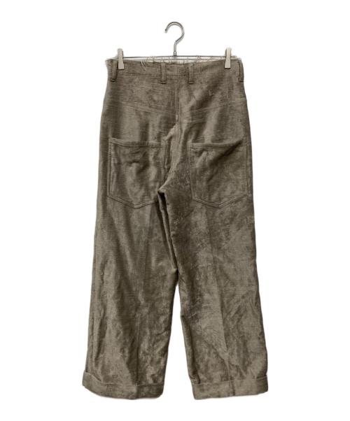 BED J.W. FORD（ベッドフォード）BED J.W. FORD (ベッドフォード) Velour Fabric Wide Pants ブラウンの古着・服飾アイテム