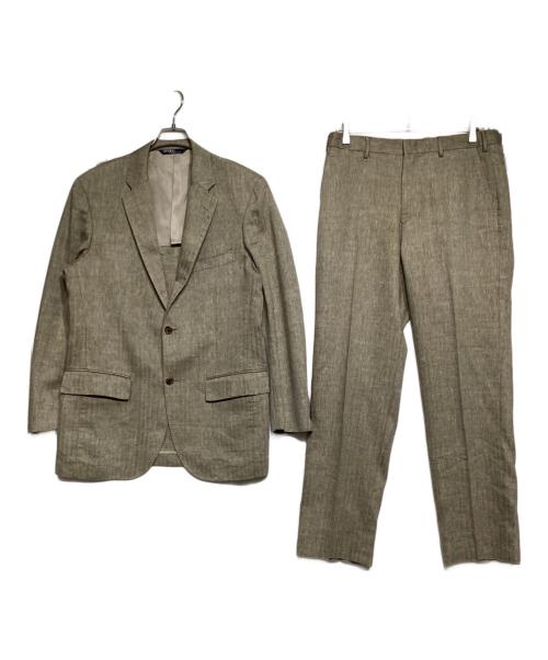 POLO RALPH LAUREN（ポロ・ラルフローレン）POLO RALPH LAUREN (ポロ・ラルフローレン) リネン混セットアップスーツ ブラウン サイズ:JK：39/PT：82の古着・服飾アイテム