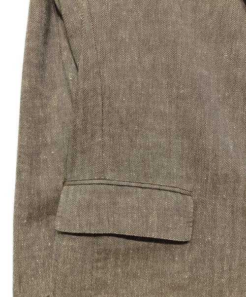 POLO RALPH LAUREN（ポロ・ラルフローレン）POLO RALPH LAUREN (ポロ・ラルフローレン) リネン混セットアップスーツ ブラウン サイズ:JK：39/PT：82の古着・服飾アイテム